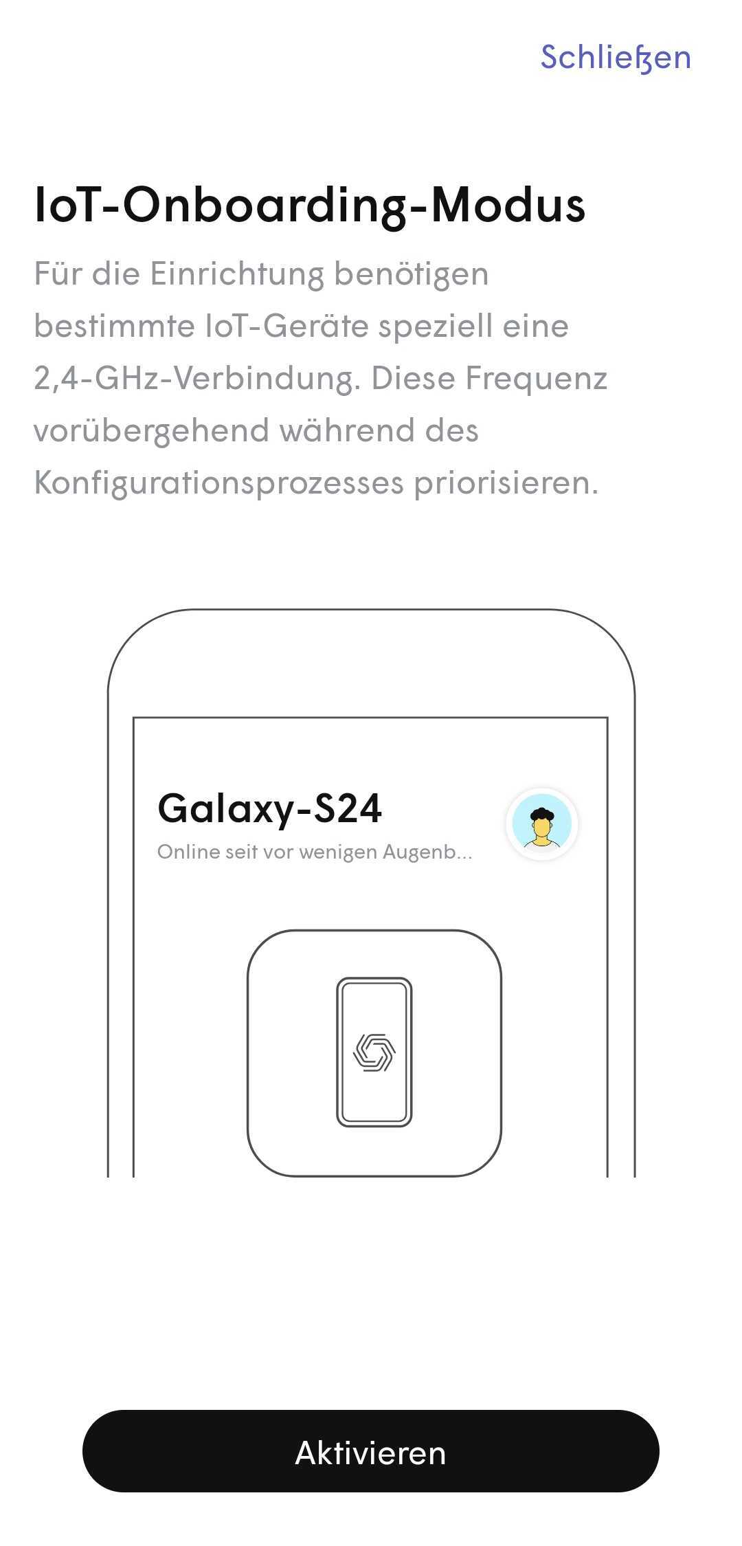 Verbinden von 2,4-GHz-IoT-Geräten mit WorkPass