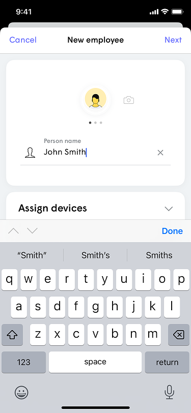 Adding an employee