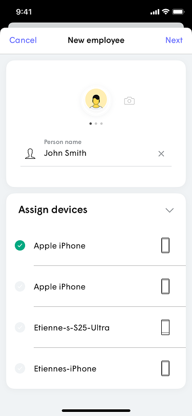 Adding an employee