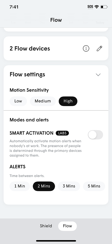 Flow Motion detection